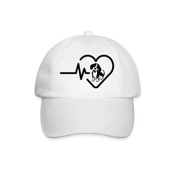 Dog Hund - Baseball Cap - white/white - Front