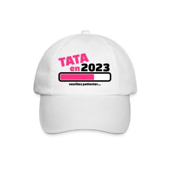 tata en 2023 veuillez patienter - Casquette classique - blanc/blanc - Devant