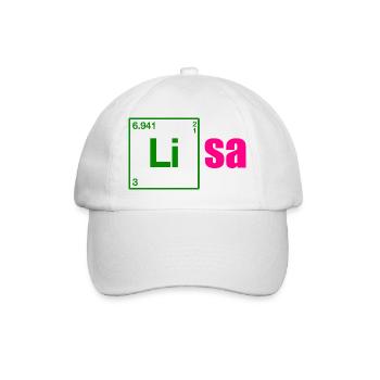 Lisa Name Geschenk Geburtstag - Baseballkappe - Weiß/Weiß - Vorne