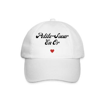 petite-sœur en or - Casquette classique - blanc/blanc - Devant