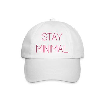Stay Minimal - Baseball Cap - white/white - Front