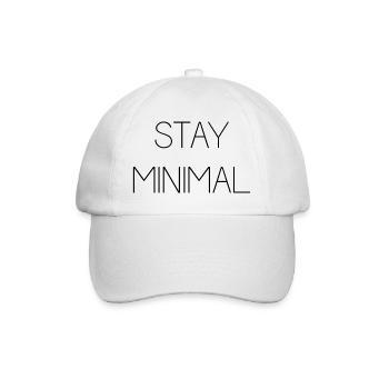 Stay Minimal - Baseball Cap - white/white - Front