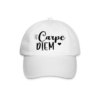 Carpe Diem - Baseballkappe - Weiß/Weiß - Vorne
