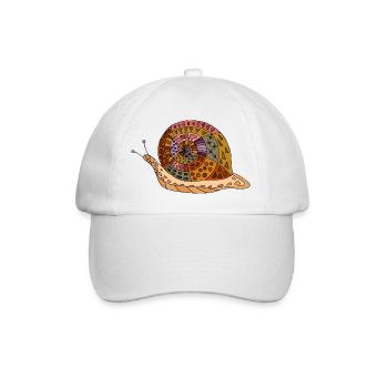 Schnecke - Baseballkappe - Weiß/Weiß - Vorne