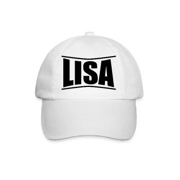 nom t-shirt Lisa t-shirt idée cadeau - Casquette classique - blanc/blanc - Devant