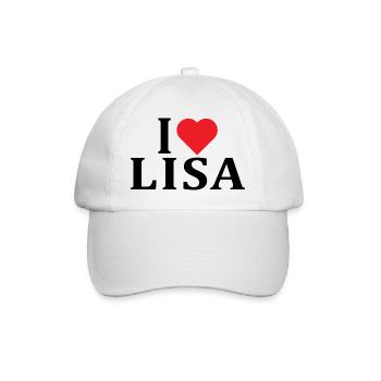 nom t-shirt J’aime Lisa t-shirt idée cadeau - Casquette classique - blanc/blanc - Devant