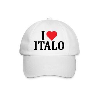 t-shirt name I love Italo t-shirt gift idea - Baseball Cap - white/white - Front