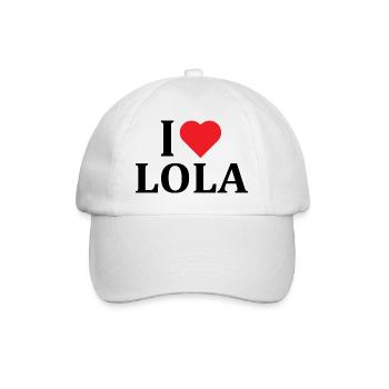 nom t-shirt J’aime Lola t-shirt idée cadeau - Casquette classique - blanc/blanc - Devant