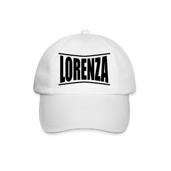T-Shirt Lorenza T-Shirt Geschenkidee T-Shirt - Baseballkappe - Weiß/Weiß - Vorne
