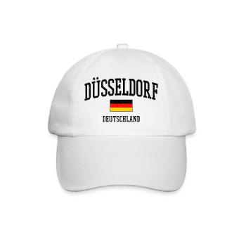 Dusseldorf Germany Flag Cities Motif - Baseball Cap - white/white - Front