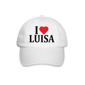 t-shirt prénom J’adore Luisa t-shirt idée cadeau - Casquette classique - blanc/blanc - Devant