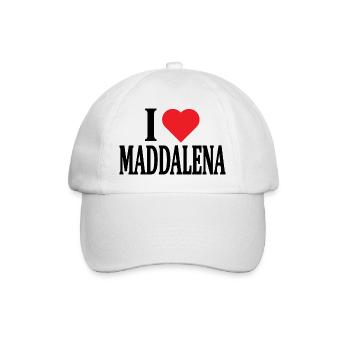t-shirt J’adore Maddalena idée cadeau t-shirt - Casquette classique - blanc/blanc - Devant