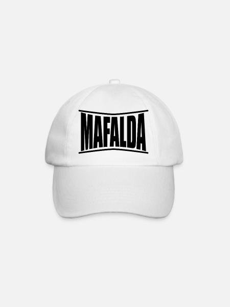 Name T-Shirt Mafalda T-Shirt Geschenkidee - Baseballkappe - Weiß/Weiß
