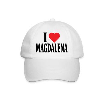 t-shirt J’adore Magdalena idée cadeau t-shirt - Casquette classique - blanc/blanc - Devant