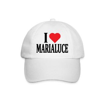 t-shirt name I love Marialuce t-shirt - Baseball Cap - white/white - Front