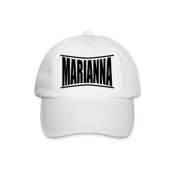nom t-shirt Marianna t-shirt idée cadeau - Casquette classique - blanc/blanc - Devant