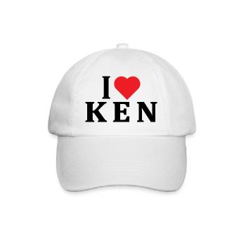 nom du t-shirt J’adore l’idée cadeau du t-shirt Ken - Casquette classique - blanc/blanc - Devant