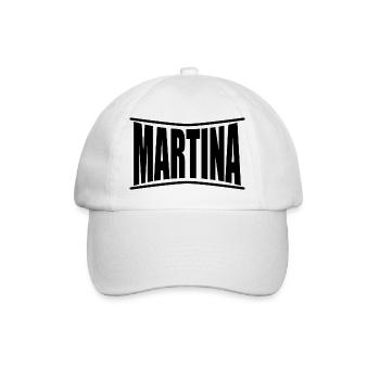 t-shirt with name Martina t-shirt gift idea - Baseball Cap - white/white - Front