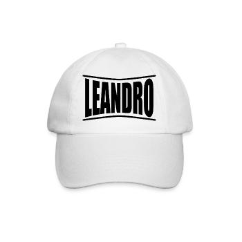 t-shirt name Leandro t-shirt gift idea - Baseball Cap - white/white - Front