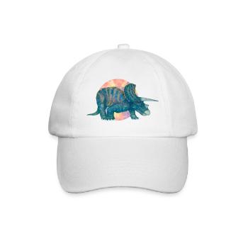 Ein wilder Dinosaurier - Baseballkappe - Weiß/Weiß - Vorne