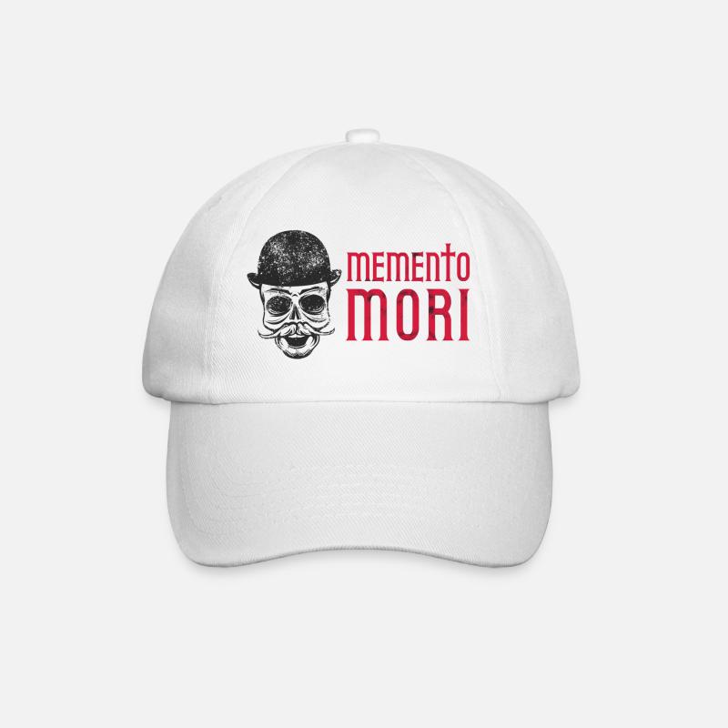 Memento mori / Latin quotation - Baseball Cap - white/white