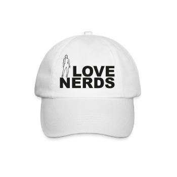 Ich liebe Nerds - Baseballkappe - Weiß/Weiß - Vorne