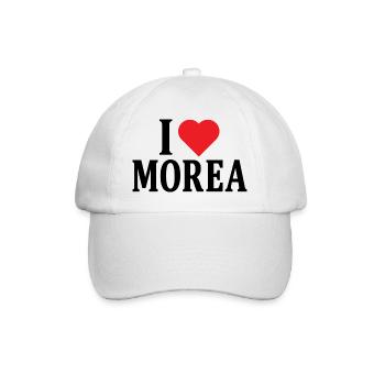 nom du t-shirt J’aime Morée idée cadeau t-shirt - Casquette classique - blanc/blanc - Devant
