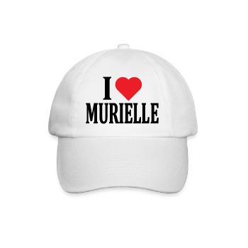 nom du t-shirt J’aime l’idée cadeau du t-shirt Murielle - Casquette classique - blanc/blanc - Devant