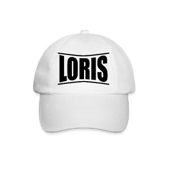 T-Shirt Name Loris T-Shirt Geschenkidee - Baseballkappe - Weiß/Weiß - Vorne