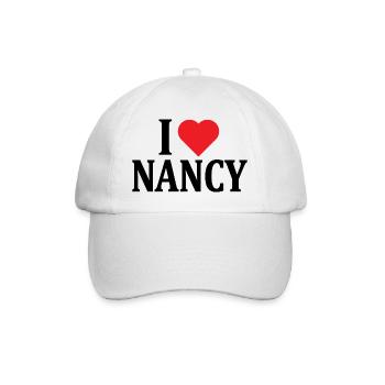 t-shirt name I love Nancy t-shirt gift idea - Baseball Cap - white/white - Front