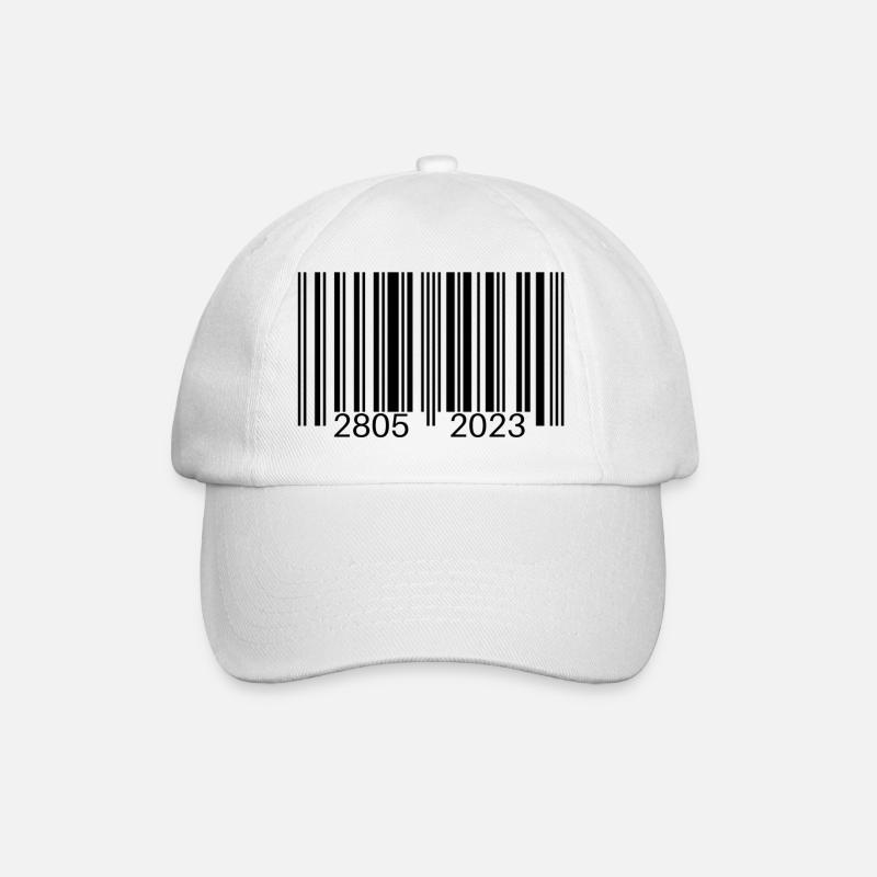 Barcode - Baseballkappe - Weiß/Weiß