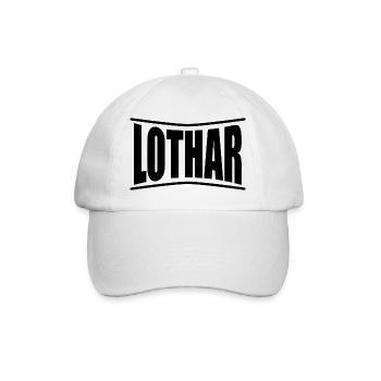 t-shirt name lothar t-shirt geschenkidee t-shirt - Baseballkappe - Weiß/Weiß - Vorne