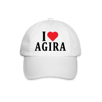 Sicily t-shirt I love Agira t-shirt gift idea - Baseball Cap - white/white - Front
