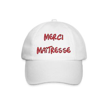MAÎTRESSE. MERCI. MERCI MAÎTRESSE - Casquette classique - blanc/blanc - Devant