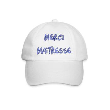 MAÎTRESSE. MERCI. MERCI MAÎTRESSE - Casquette classique - blanc/blanc - Devant
