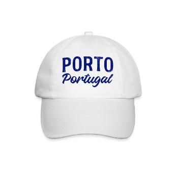 Porto Portugal Schriftzug - Baseballkappe - Weiß/Weiß - Vorne