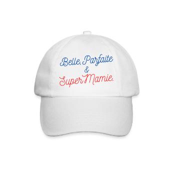 belle parfaite et super mamie - Casquette classique - blanc/blanc - Devant
