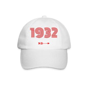 Jahrgang 1932 - Baseballkappe - Weiß/Weiß - Vorne
