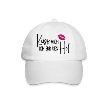 Küss mich Ich erb den Hof - Baseballkappe - Weiß/Weiß - Vorne