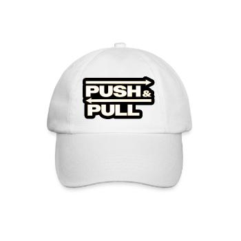 Push and Pull black - Baseballkappe - Weiß/Weiß - Vorne