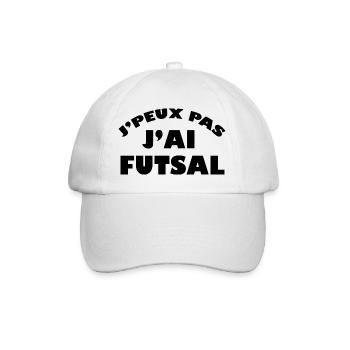 Futsal sport football en salle - Casquette classique - blanc/blanc - Devant
