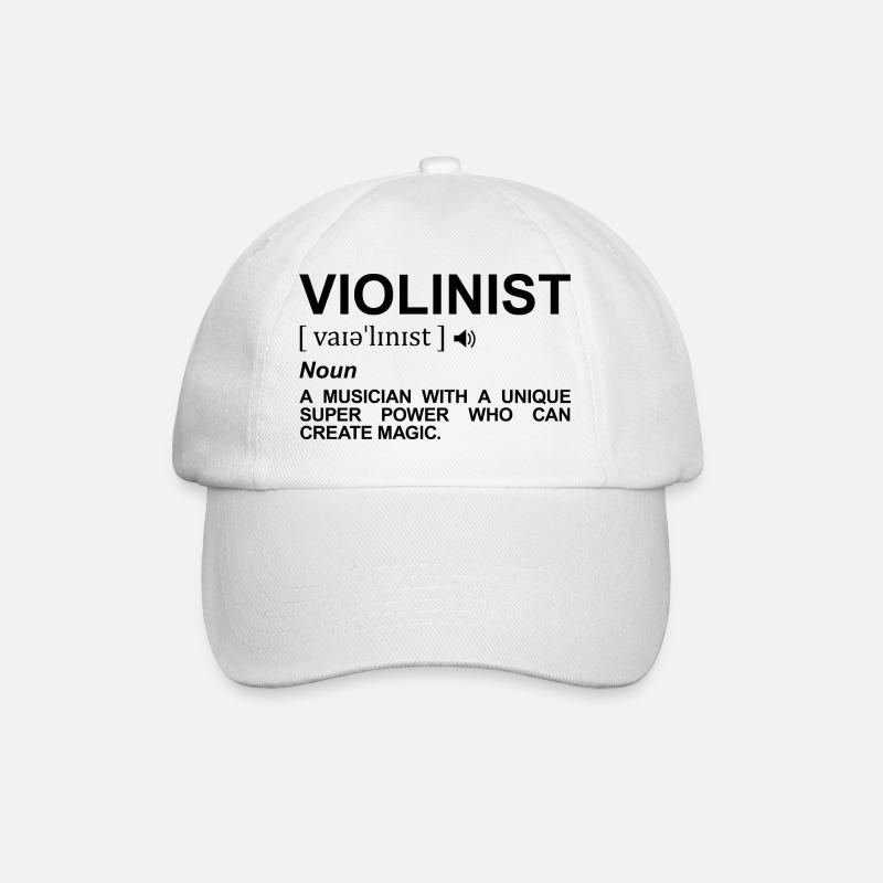 Violinist Definition - Baseballkappe - Weiß/Weiß