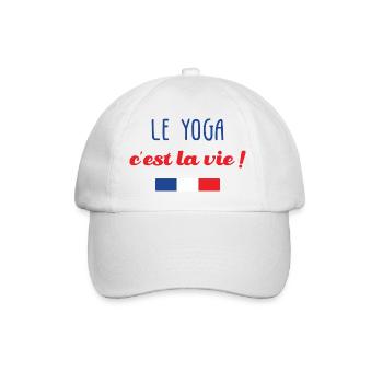 Le Yoga c'est la vie ! - Casquette classique - blanc/blanc - Devant