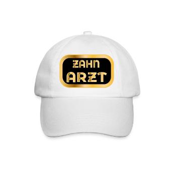 Zahnarzt Zahnmediziner - Baseballkappe - Weiß/Weiß - Vorne