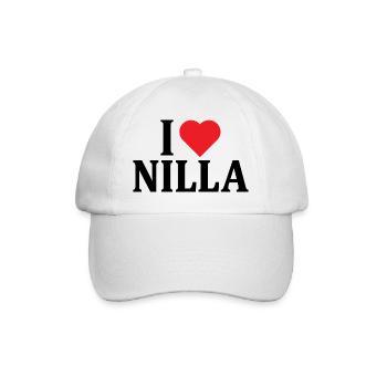 t-shirt j’aime Nilla t-shirt idée cadeau - Casquette classique - blanc/blanc - Devant