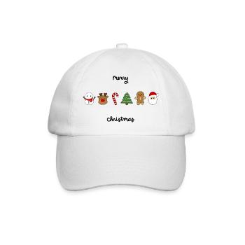 Weihnachten - Baseballkappe - Weiß/Weiß - Vorne