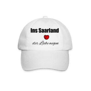 Ins Saarland der Liebe wegen - Baseballkappe - Weiß/Weiß - Vorne