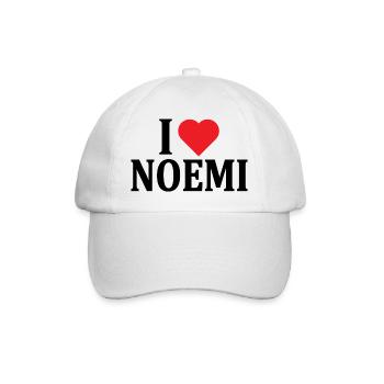 t-shirt I love Noemi t-shirt gift idea - Baseball Cap - white/white - Front