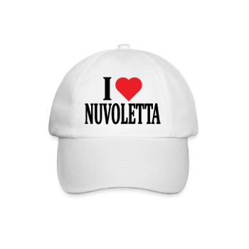 Ich liebe T-Shirt Nuvoletta T-Shirt Geschenkidee - Baseballkappe - Weiß/Weiß - Vorne