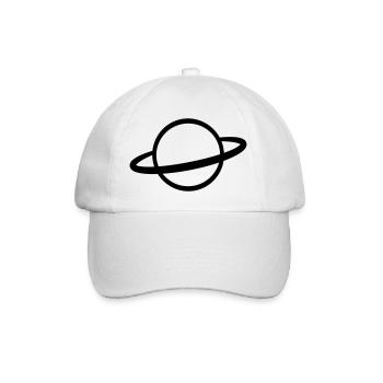 Planet with Ring Icon Outline - Baseball Cap - white/white - Front